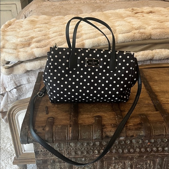 Kate Spade Black and White Polka Dot Shoulder Bag - Picture 3 of 8